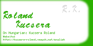roland kucsera business card